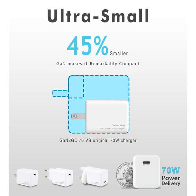 Chargeur GaN Unique Compact 70W pour iPhone 17 avec Charge Rapide AVS et Faible Montée en Température, Certifié ETL