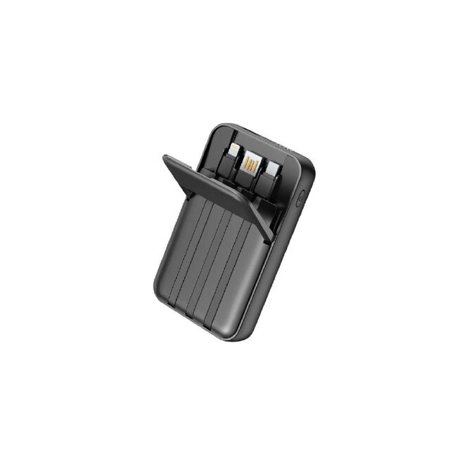 Batería Externa Magnética Inalámbrica 5 en 1 de 10000mAh con Carga Rápida y Cable Incorporado