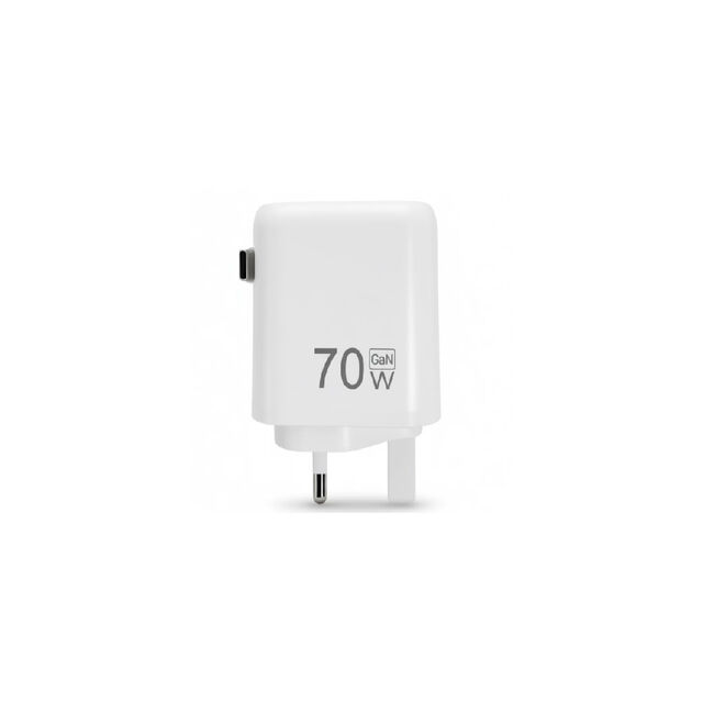 Universelles 70W PD PPS Schnellladegerät mit Smart-LED-Anzeige und einziehbarem Kabel (UK/US/EU/AU-Stecker)
