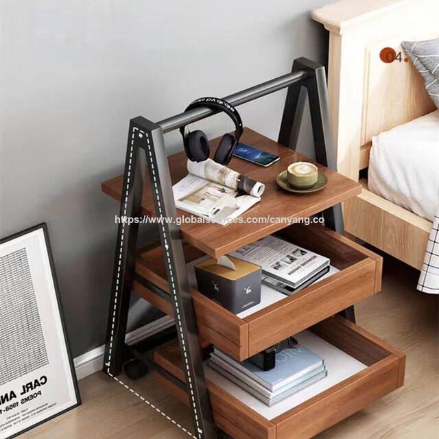 Armario de noche pequeño plegable moderno para dormitorio