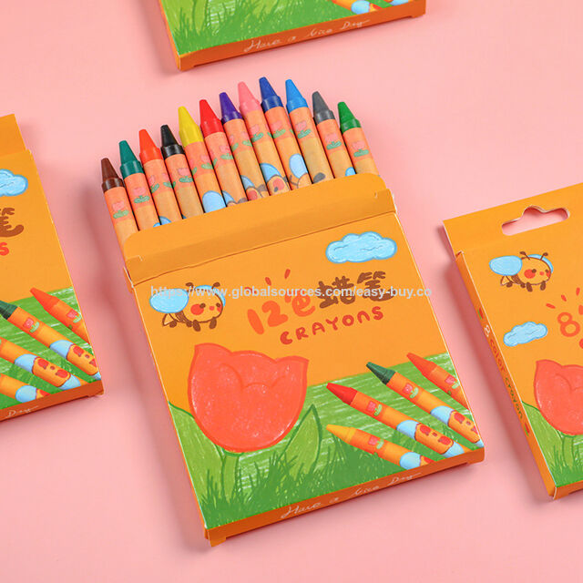 Kindermalkreiden Süße Tulpen-Buntstifte, Hände bleiben sauber, 8/12 Farben, Ölpastell-Pinsel