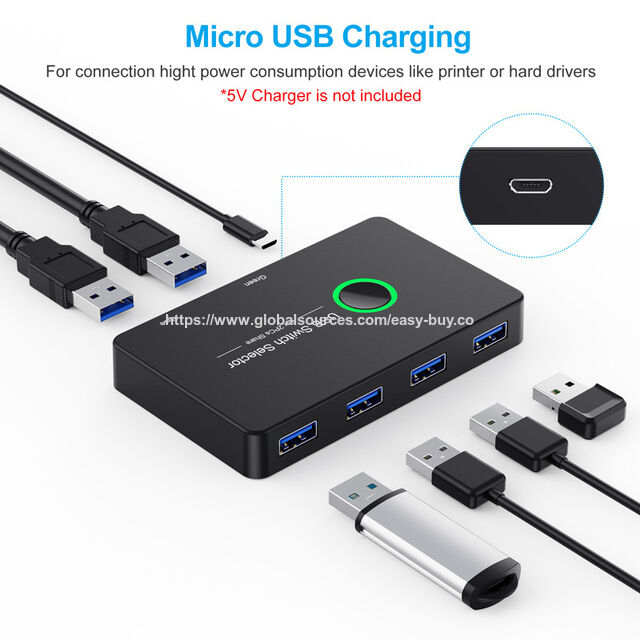 USB 3.0 & USB-C Port-Replikator mit Gigabit-Ethernet und 4 Ports, Aluminium-Hub für MacBook, CE FCC zertifiziert