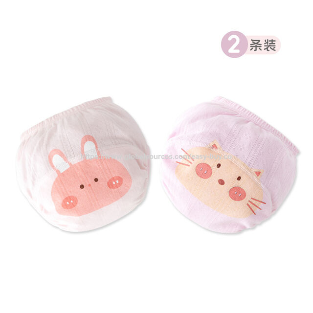 Fraldas de natação para bebê, calças de treinamento para bebê, cueca de gaze de algodão respirável e lavável para meninas, tipo A