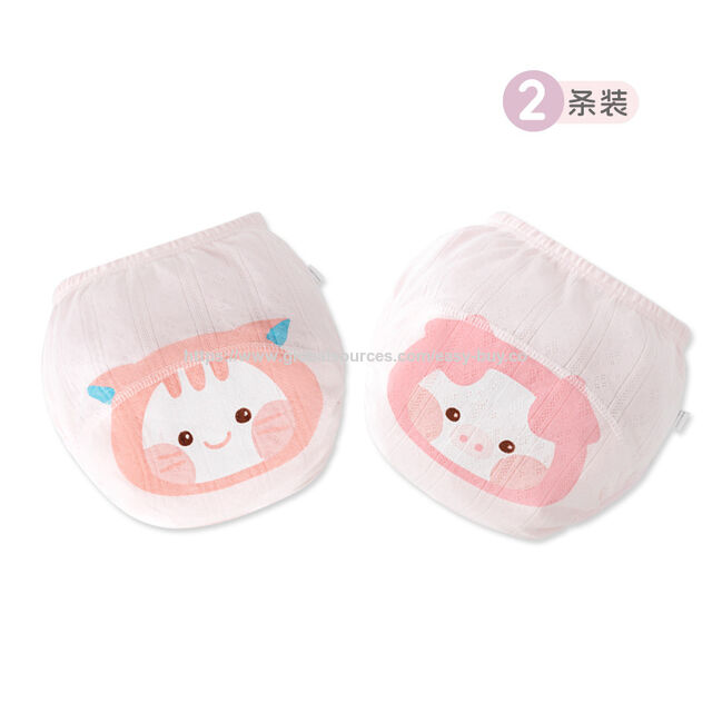 Fraldas de natação para bebê, calças de treinamento para bebê, cueca de gaze de algodão respirável e lavável para meninas, tipo A