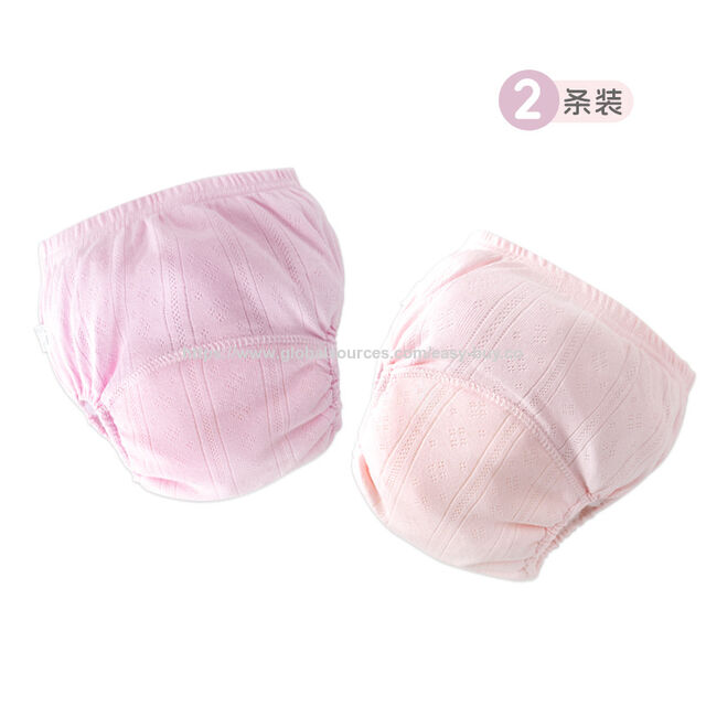 Fraldas de natação para bebê, calças de treinamento para bebê, cueca de gaze de algodão respirável e lavável para meninas, tipo A
