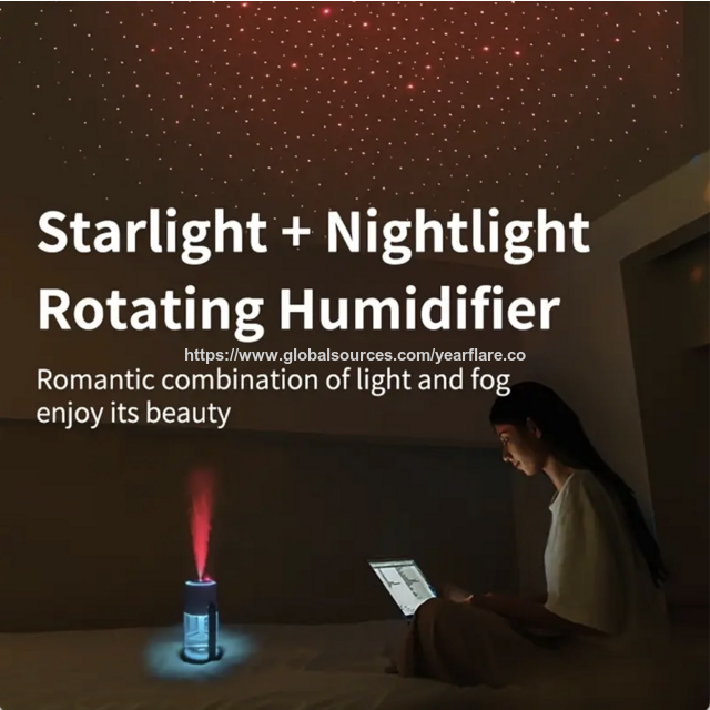 Humidifier Mini Portabel Pribadi untuk Meja Kamar Tidur, Perjalanan, Kantor, Rumah dengan Lampu LED