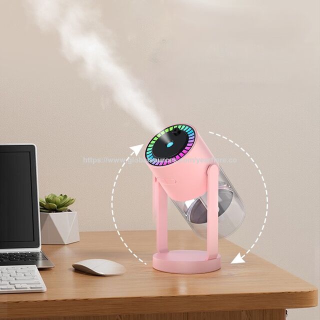 Humidifier Mini Portabel Pribadi untuk Meja Kamar Tidur, Perjalanan, Kantor, Rumah dengan Lampu LED