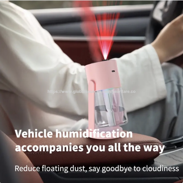 Humidifier Mini Portabel Pribadi untuk Meja Kamar Tidur, Perjalanan, Kantor, Rumah dengan Lampu LED