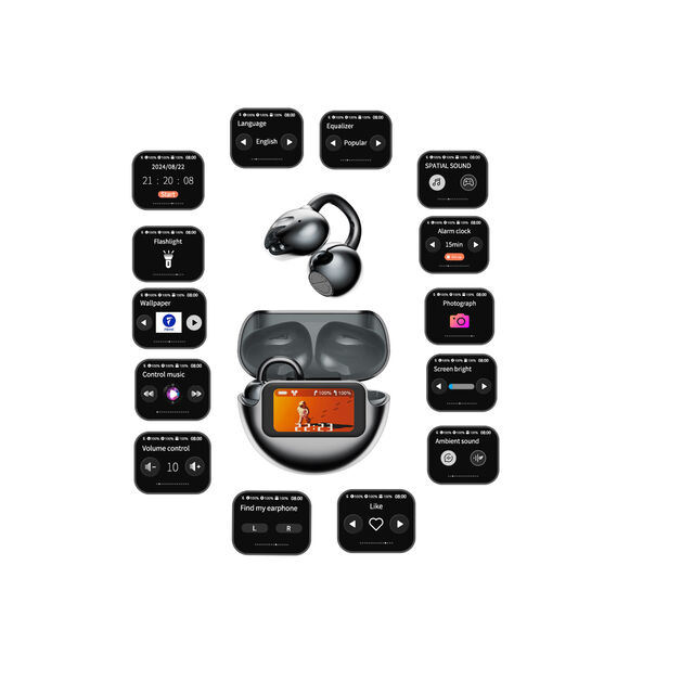 Écouteurs Bluetooth 5.3 TWS à Réduction de Bruit, 20h d'Autonomie avec Boîtier de Charge pour Sport et Trajet