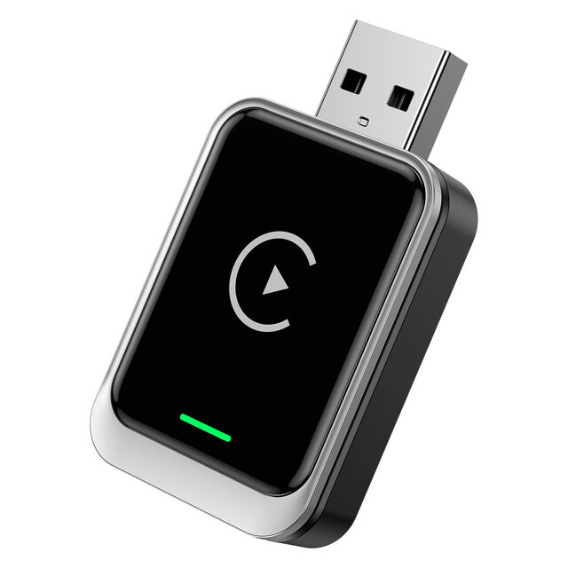 Adaptador Inalámbrico 2 en 1 CarPlay y Android Auto, Plug & Play para iPhone y Android