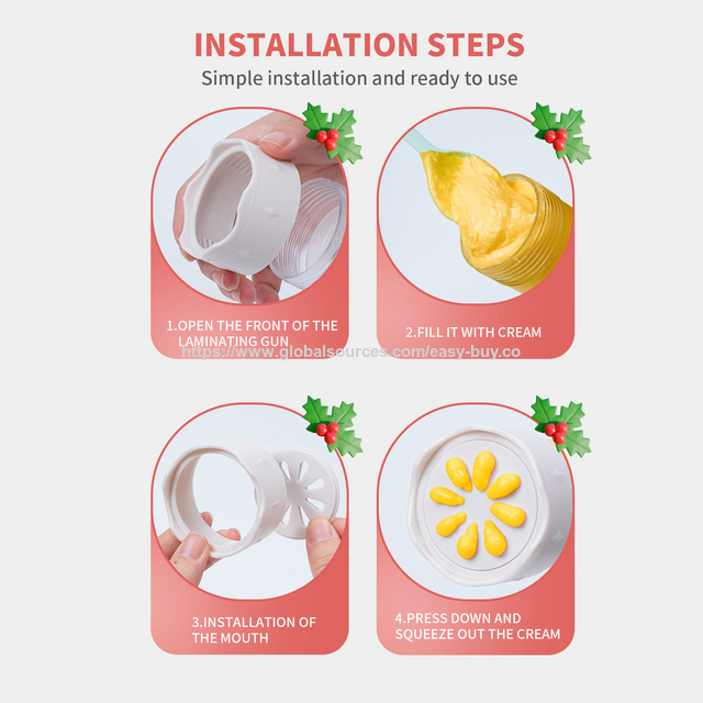 Sifón de Nata para Decoración de Galletas, Pistola de Galletas, Juego de 18 Piezas, Herramienta de Decoración de Nata Manual, Pistola de Nata para Pasteles