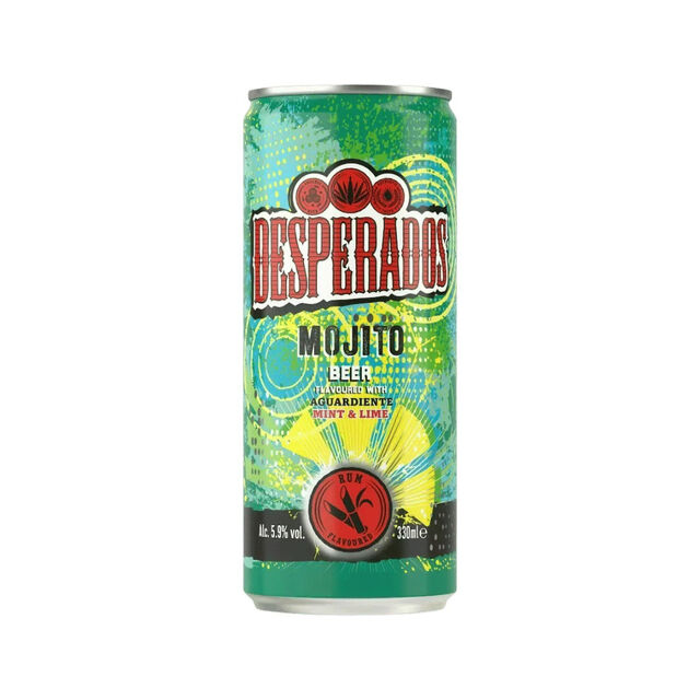 Desperados Premium Tequila Lager Bier - Desperados Mojito Tequila Minze & Limette Lager Bier - Desperados Bier