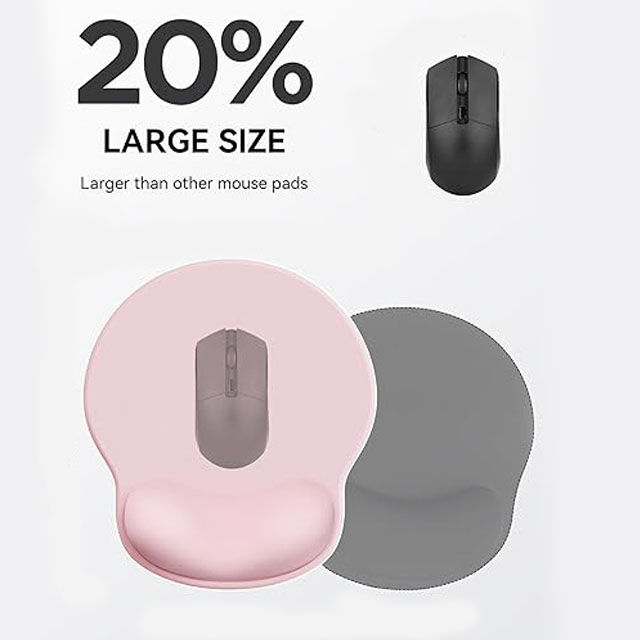 Tapis de Souris Ergonomique avec Repose-Poignet - Grand Tapis de Souris Antidérapant, Support Confortable pour Poignet d'Ordinateur Portable, Soulage la Douleur au Poignet