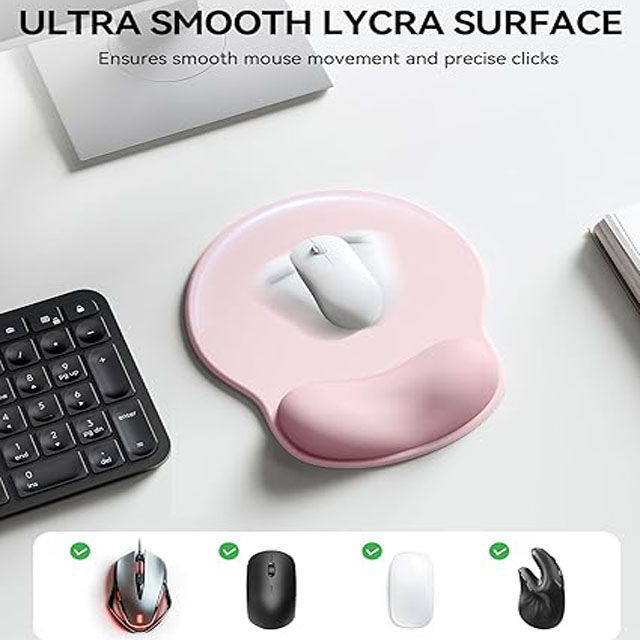 Tapis de Souris Ergonomique avec Repose-Poignet - Grand Tapis de Souris Antidérapant, Support Confortable pour Poignet d'Ordinateur Portable, Soulage la Douleur au Poignet