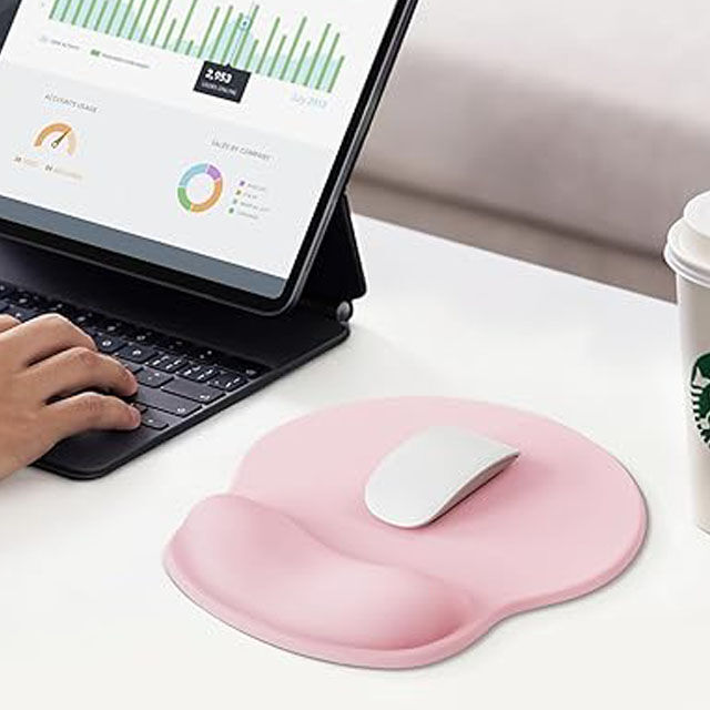 Tapis de Souris Ergonomique avec Repose-Poignet - Grand Tapis de Souris Antidérapant, Support Confortable pour Poignet d'Ordinateur Portable, Soulage la Douleur au Poignet