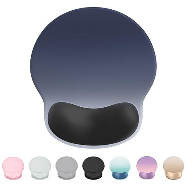 Tapis de Souris Ergonomique avec Repose-Poignet - Grand Tapis de Souris Antidérapant, Support Confortable pour Poignet d'Ordinateur Portable, Soulage la Douleur au Poignet