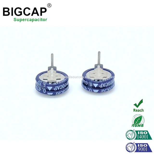 Super Condensador de Faradio Bigcap 5.0V 0.47F para Medidor Inteligente
