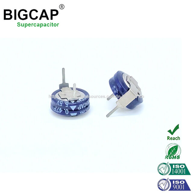Super Condensador de Faradio Bigcap 5.0V 0.47F para Medidor Inteligente