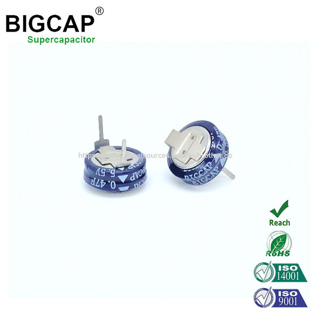 Super Condensador de Faradio Bigcap 5.0V 0.47F para Medidor Inteligente