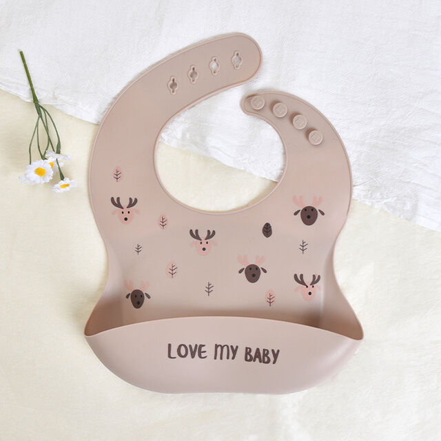 Babero de silicona para bebé - Babero de alimentación infantil - Bolsa de comida impermeable tridimensional y supersuave para bebé - Bolsa de agua para bebé
