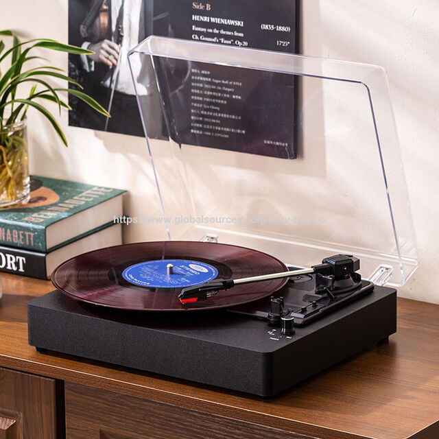 Tocadiscos de vinilo con altavoz Bluetooth para sala de estar, reproductor de discos de vinilo, gramófono, altavoz