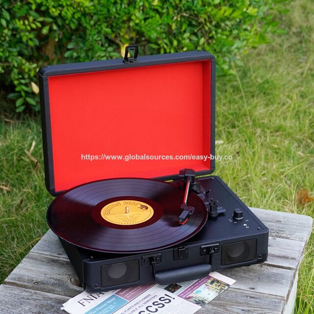 Tocadiscos de vinilo con altavoz Bluetooth para sala de estar, reproductor de discos de vinilo, gramófono, altavoz
