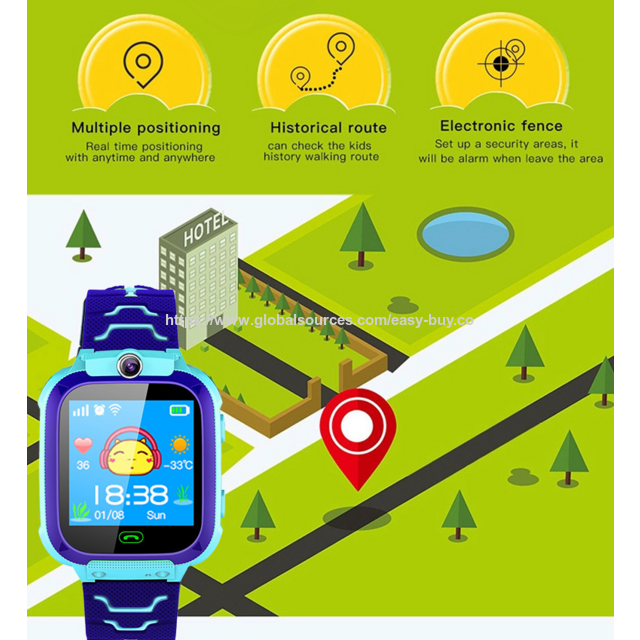 Bracelets de Suivi Enfant, Montre Intelligente Étanche pour Enfants avec GPS Tracker