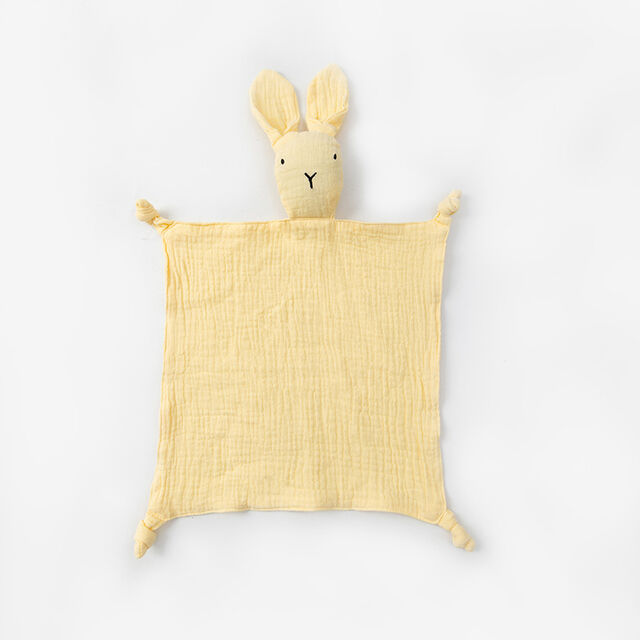 Vente en Gros de Serviettes de Confort pour Bébé, Tissu en Fil de Coton Pur, Poupées de Sommeil pour Bébé, Mouchoirs Lapin, Jouets de Confort