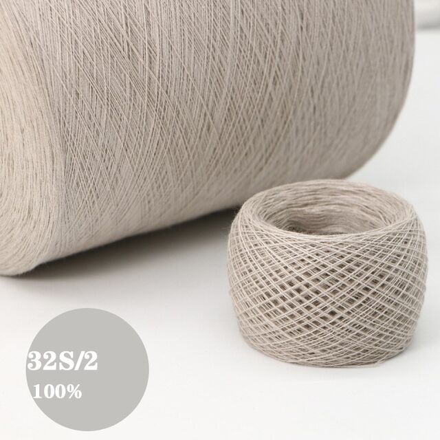 Hilo de Algodón Puro de Alta Calidad 32s/2 en Cono, 1kg