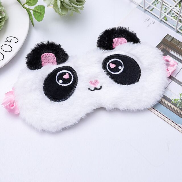 Nouveau Masque de Sommeil en Peluche Mignon Style Dessin Animé, Protection des Yeux, Design Créatif Anime, Masque de Glace Vente en Gros