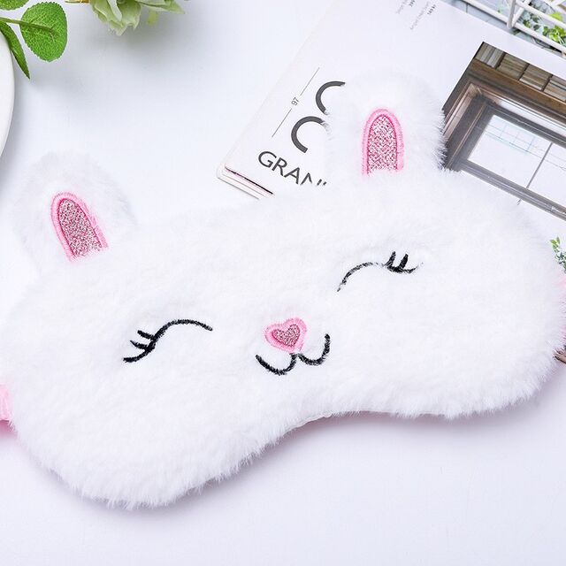 Nouveau Masque de Sommeil en Peluche Mignon Style Dessin Animé, Protection des Yeux, Design Créatif Anime, Masque de Glace Vente en Gros