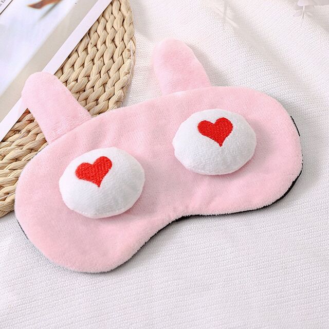 Nouveau Masque de Sommeil en Peluche Mignon Style Dessin Animé, Protection des Yeux, Design Créatif Anime, Masque de Glace Vente en Gros