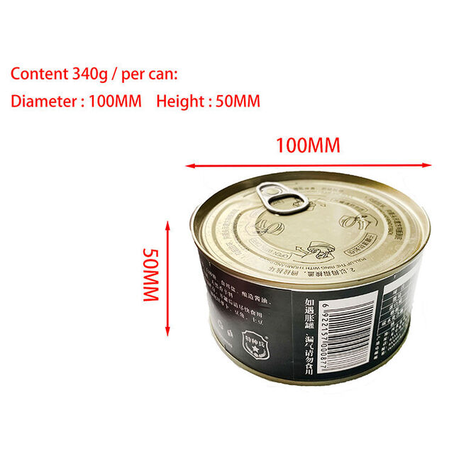 Spezielle Notration 340g Dose Geschmorter Schweinefleisch MRE | Notfallnahrung