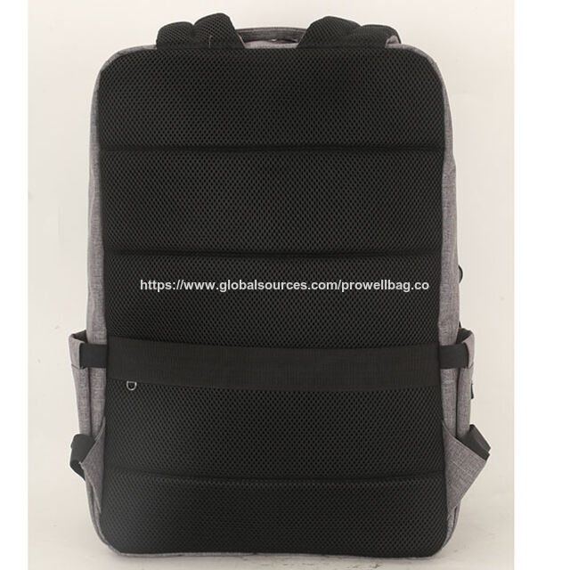 Polyester-Laptop-Rucksack, Herrenrucksack, Rucksack für Laptops bis 15,6 Zoll, grauer Rucksack