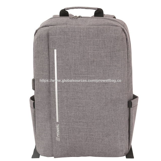 Polyester-Laptop-Rucksack, Herrenrucksack, Rucksack für Laptops bis 15,6 Zoll, grauer Rucksack