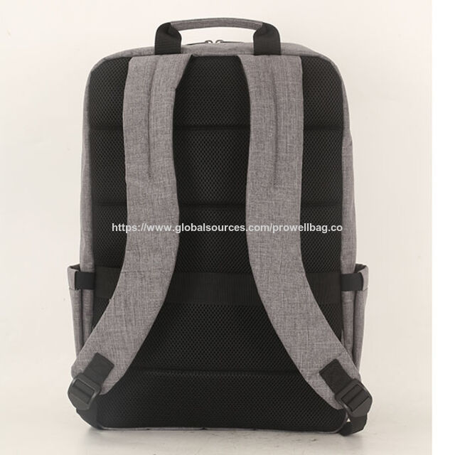Polyester-Laptop-Rucksack, Herrenrucksack, Rucksack für Laptops bis 15,6 Zoll, grauer Rucksack
