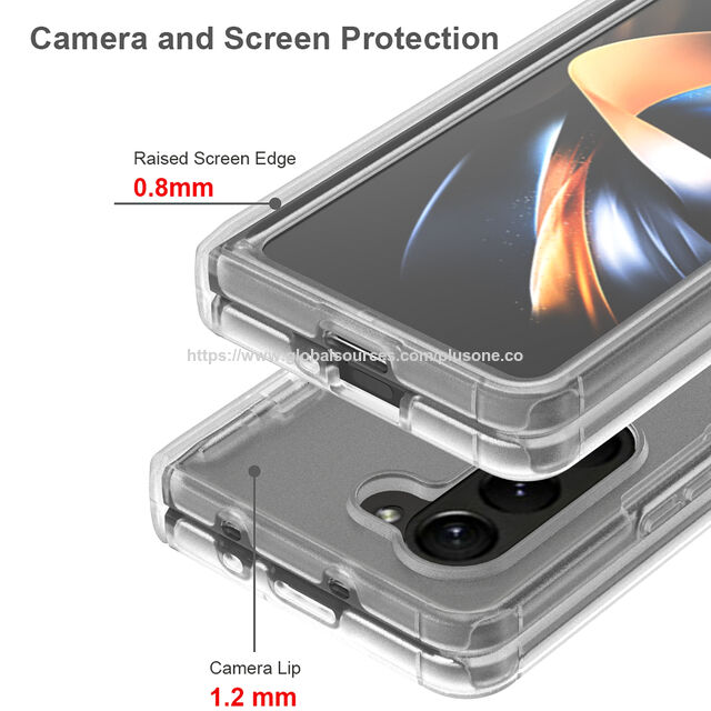 Coque de Téléphone Antichoc Ultra Légère en Verre Trempé Transparent pour Samsung Z Fold 5, Anti-rayures