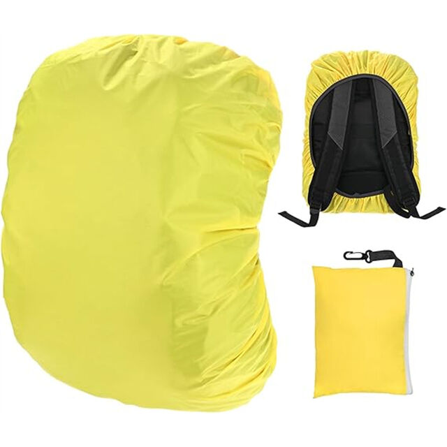 Housse de Pluie Imperméable pour Sac à Dos avec Pochette de Transport pour Randonnée, Vélo, Camping et Voyage en Plein Air