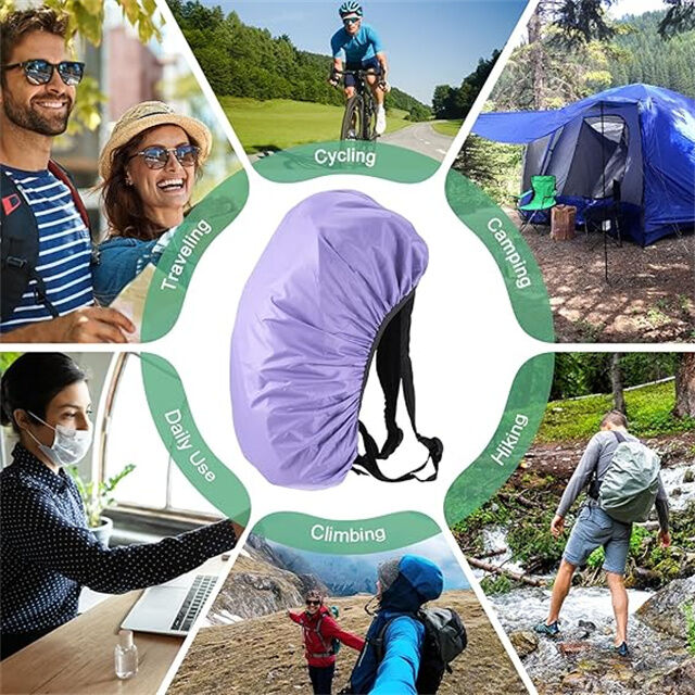 Housse de Pluie Imperméable pour Sac à Dos avec Pochette de Transport pour Randonnée, Vélo, Camping et Voyage en Plein Air