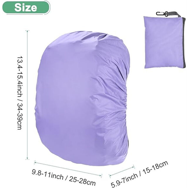 Housse de Pluie Imperméable pour Sac à Dos avec Pochette de Transport pour Randonnée, Vélo, Camping et Voyage en Plein Air