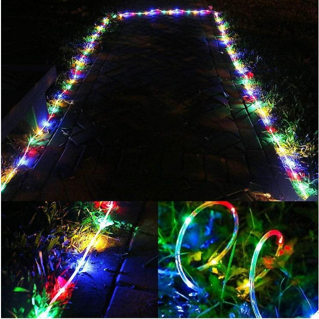 Luzes de Corda Solar à Prova d'Água para Festa, Pátio, Jardim - Cordão de Fada LED IP65
