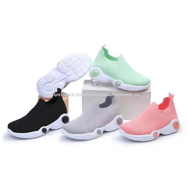 Kid casual sneakers sports shoes racing shoes school shoes, knitted fabric , customize welcomed
