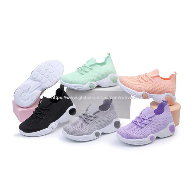 Kid casual sneakers sports shoes racing shoes school shoes, knitted fabric , customize welcomed