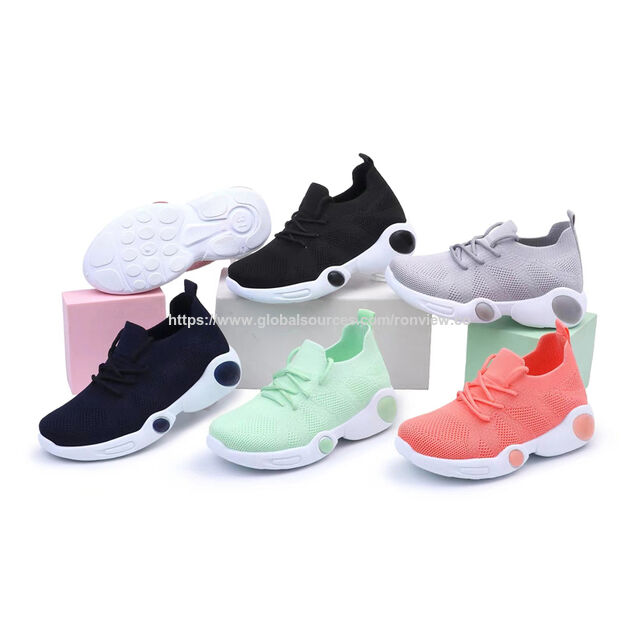 Kid casual sneakers sports shoes racing shoes school shoes, knitted fabric , customize welcomed
