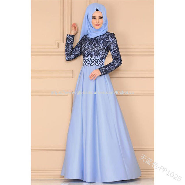 Einfarbiges Abaya Dubai Muslimische Kleider Islamische Kleidung Damen EID Tägliche Schlichte Bescheidene Kleidung