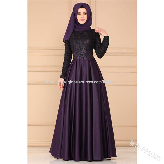 Einfarbiges Abaya Dubai Muslimische Kleider Islamische Kleidung Damen EID Tägliche Schlichte Bescheidene Kleidung