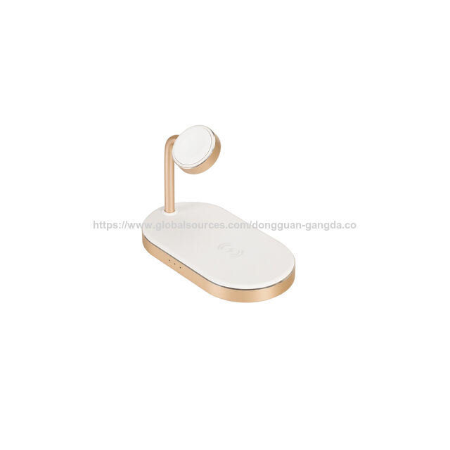 Carregador sem fio certificado MFi pelo fabricante, estação de carregamento sem fio com carregador iwatch para iPhone, iPod