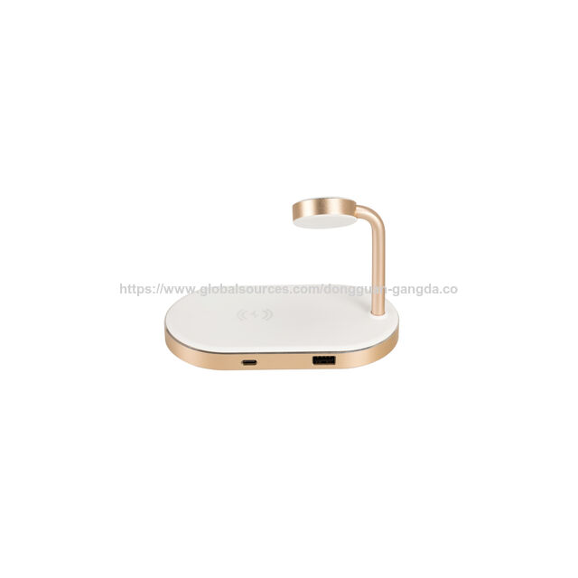 Carregador sem fio certificado MFi pelo fabricante, estação de carregamento sem fio com carregador iwatch para iPhone, iPod