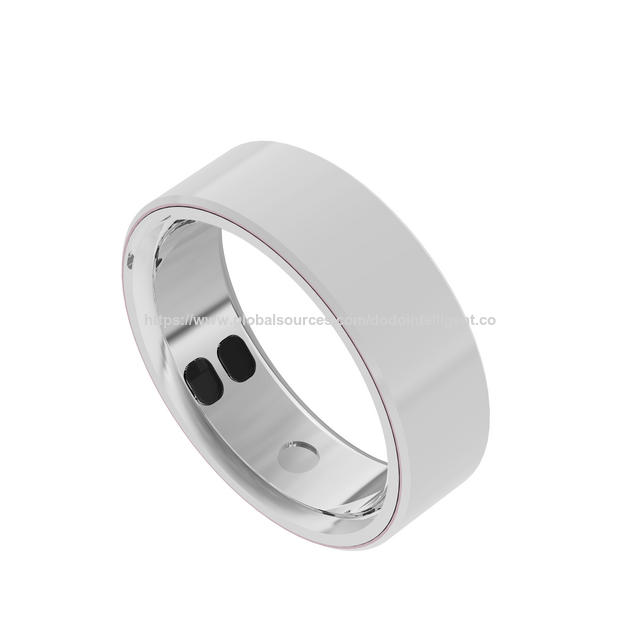 Bague Intelligente Bluetooth 5ATM Étanche avec Suivi de Fréquence Cardiaque, Température, HRV, Oxygène Sanguin et Sommeil avec SOS