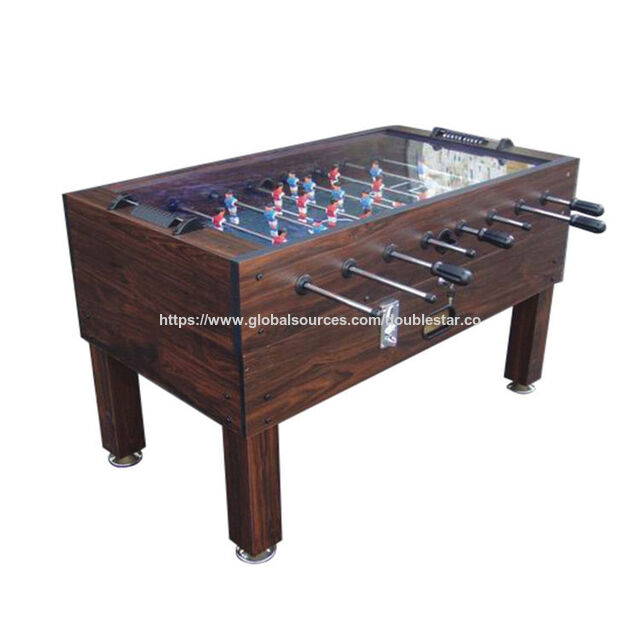Mesa de Futebol de Botão Profissional com Moedeiro para Uso Comercial - MDF+PVC com Rolamentos, Inclui 2 Bolas